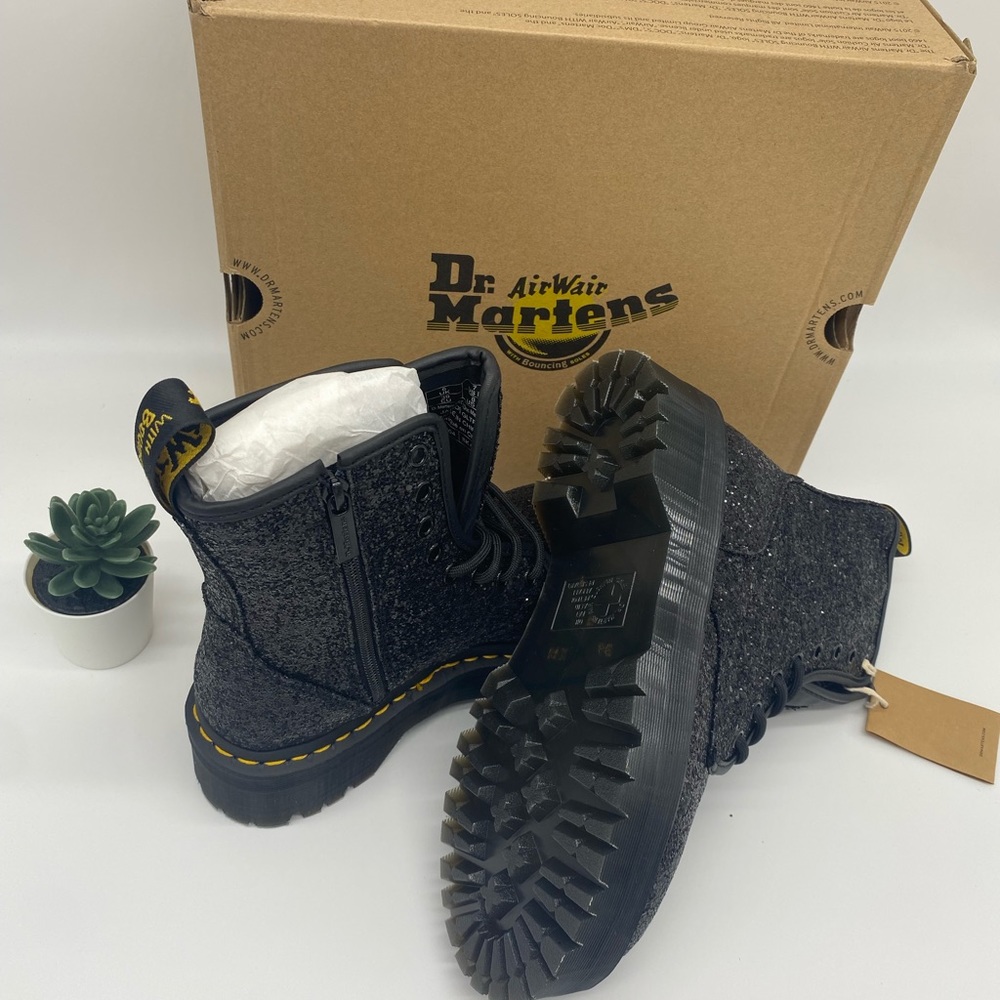 Dr.Marten JADON GLITTER  BLACK CHUNKY GLITTER - Picture 16 of 16